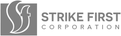 Logo of Strike First Corporation; red