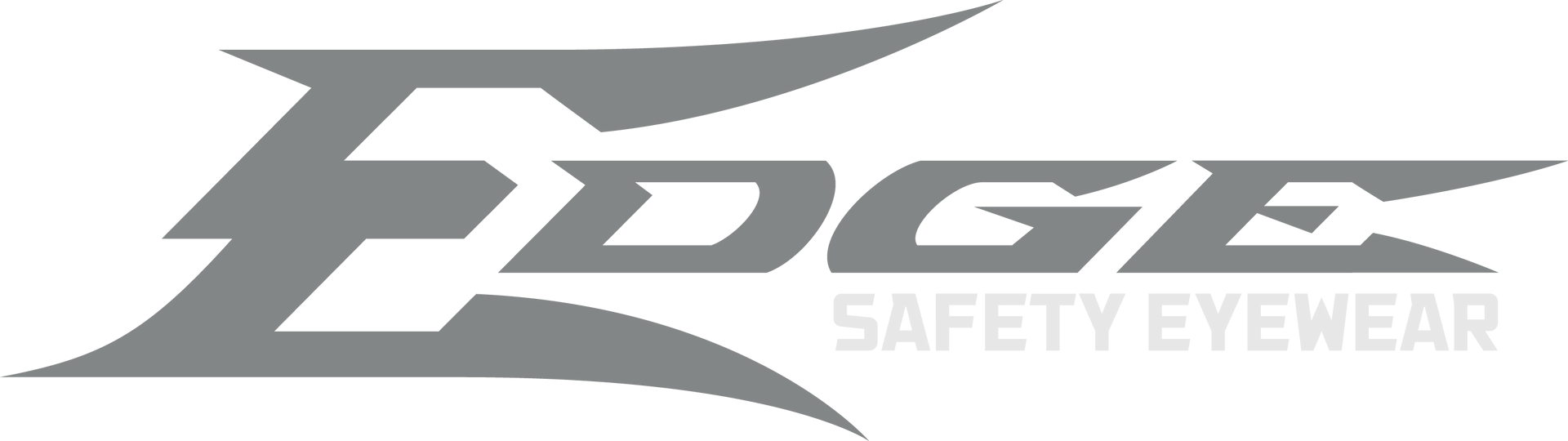 Logo for Edge Safety Eyewear; black stylized wordmark