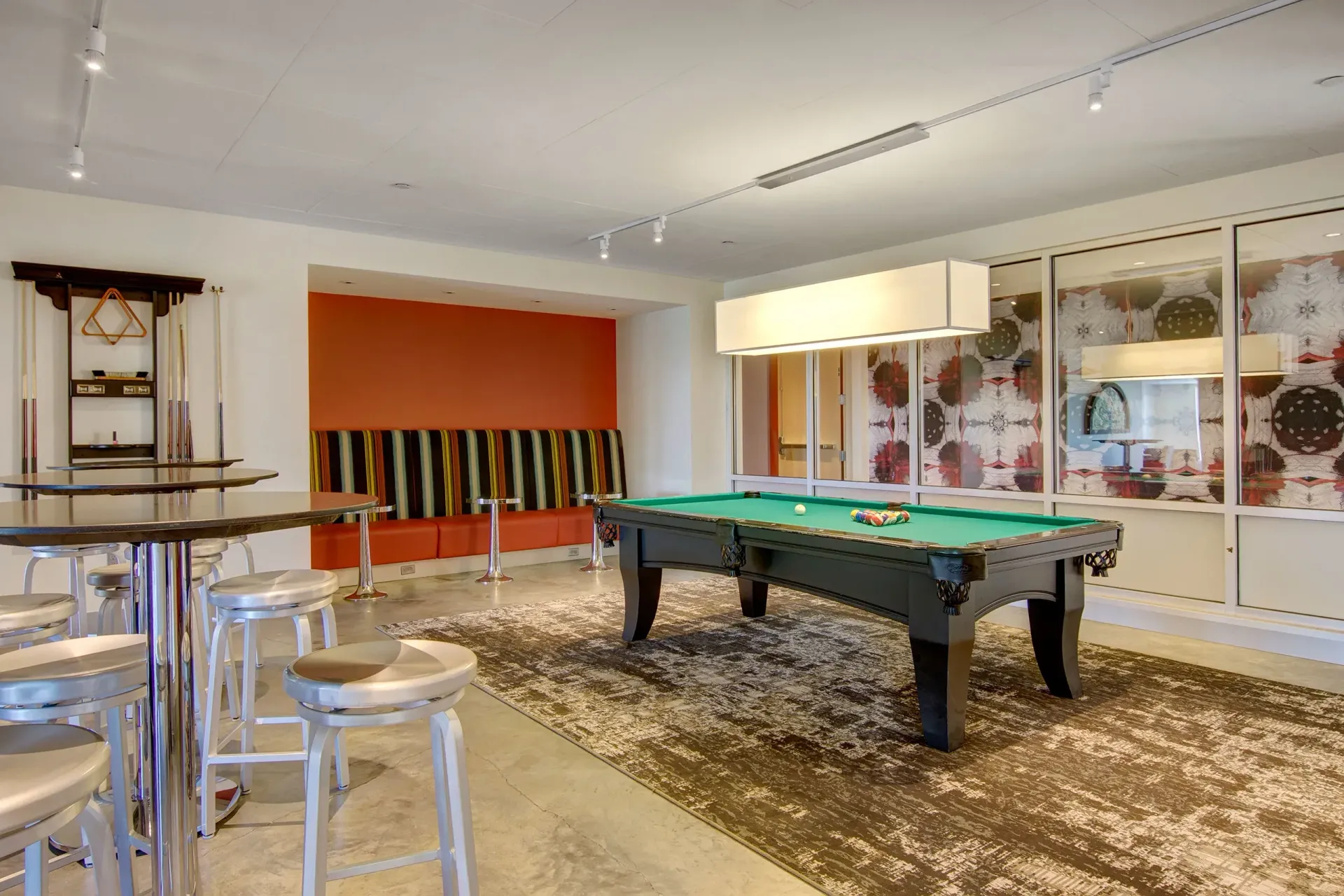 Pool table at 7west in Minneapolis, MN.