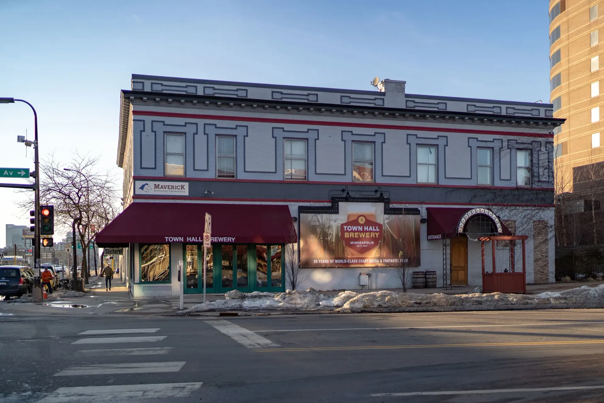 Exterior at 7west in Minneapolis, MN.