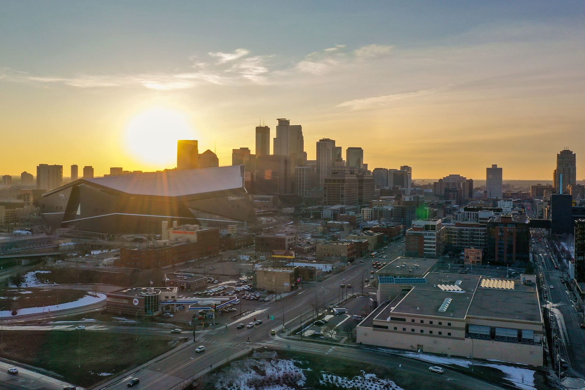 City view at 7west in Minneapolis, MN.