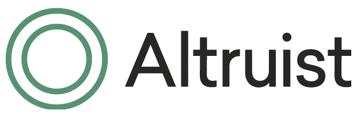 The word altruist is written in black letters on a white background.