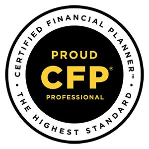 A proud cfp professional certified financial planner logo