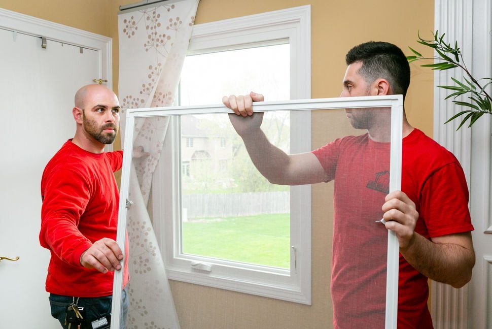 Putting The Net For Window — Palatine, IL —  Sliding Door & Window