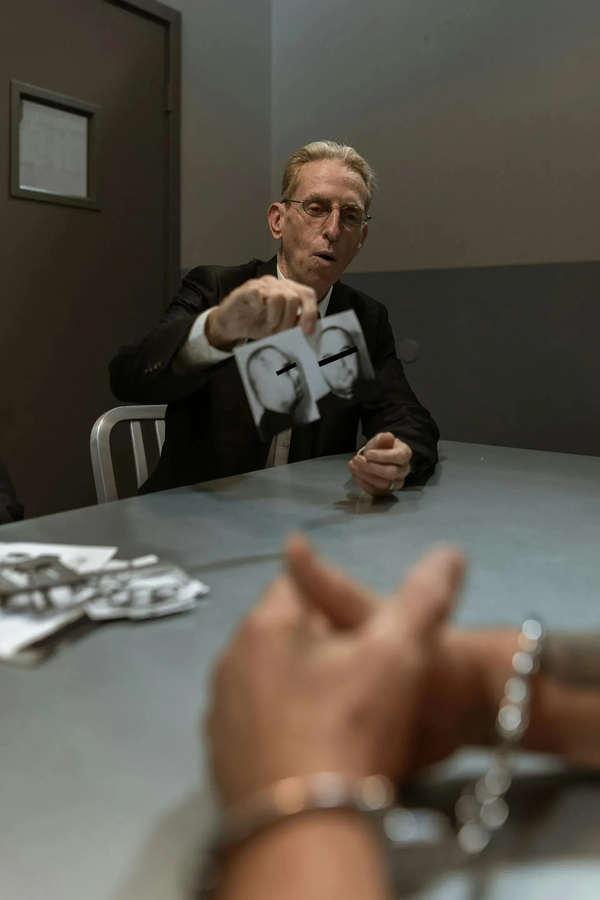 Licensed private investigator conducting thorough background checks in a professional setting