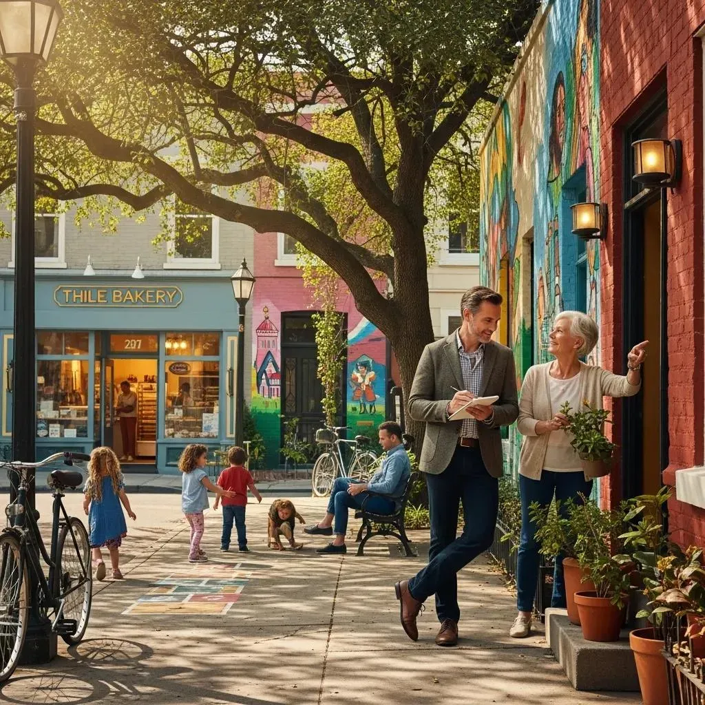 Local private investigator engaging with community members, illustrating the value of local knowledge in investigations