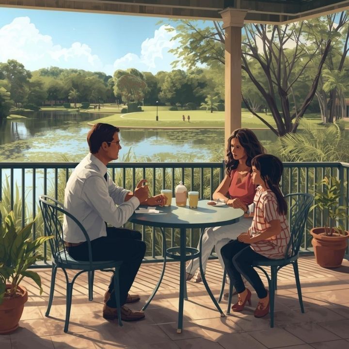 Missing persons investigator consulting with Huntsville AL family near Big Spring Park