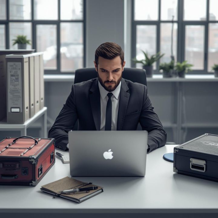 Professional private investigator Franklin TN reviewing case documentation and evidence files