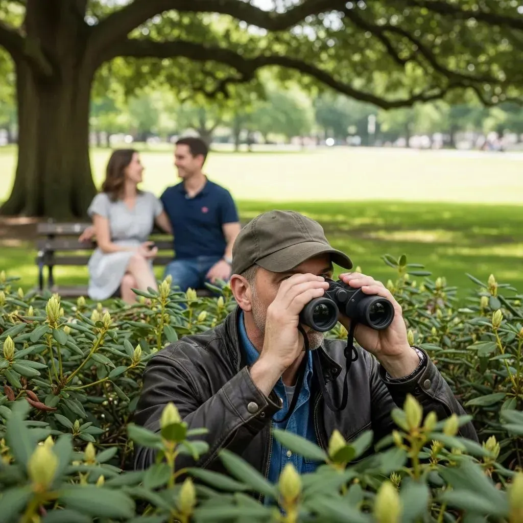 Private investigator conducting surveillance for infidelity investigations