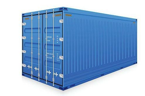 A blue storage container — Columbia, MO — Midway Hauling Containers & Roll-Offs