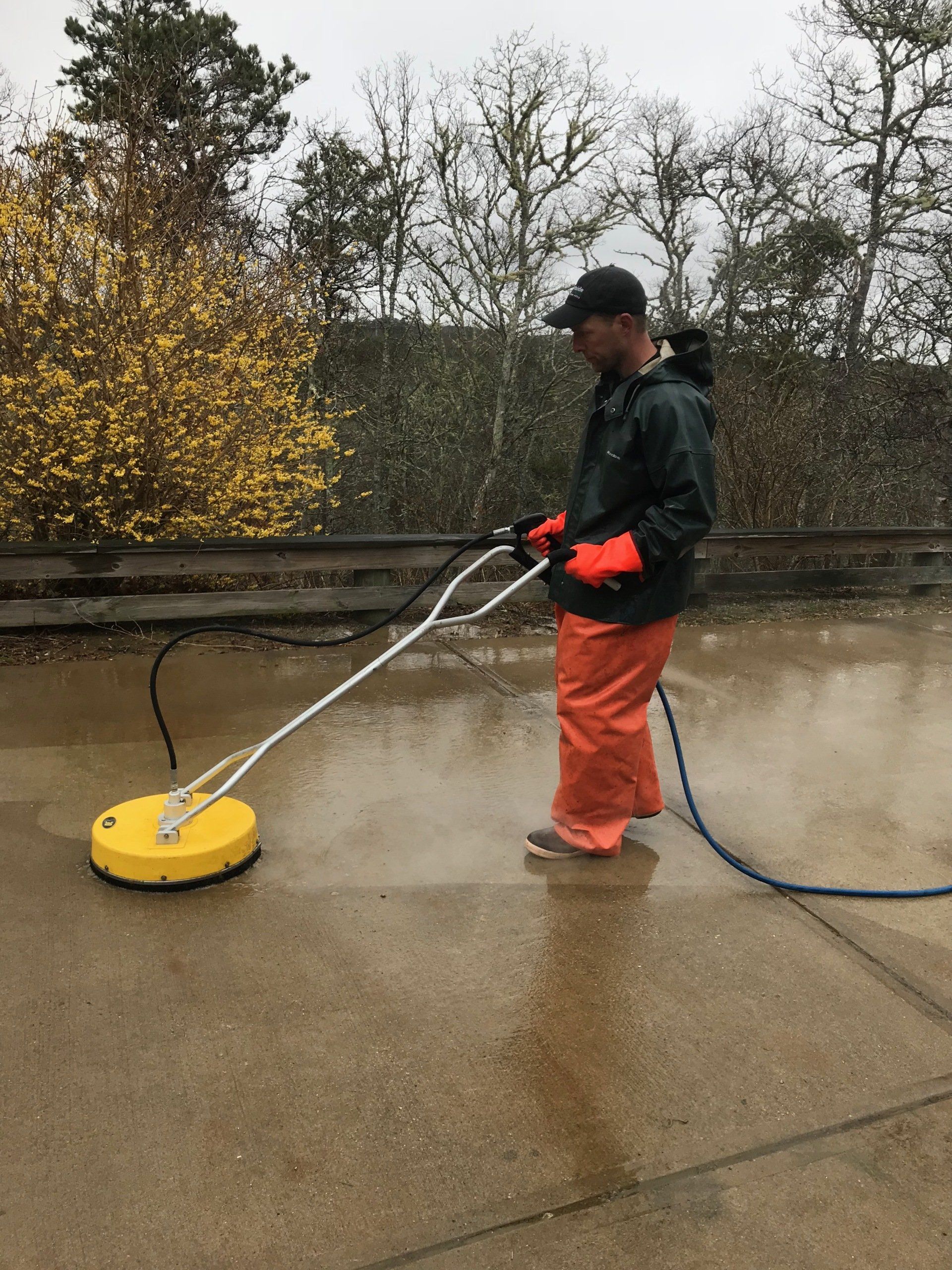 cleaning concrete on Cape cod