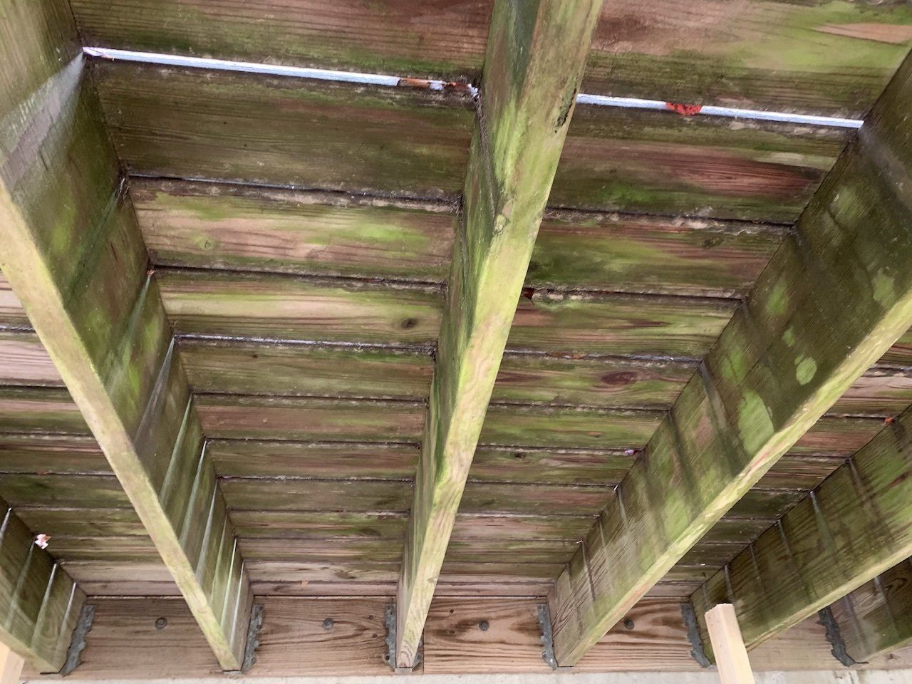 cleaning under a deck