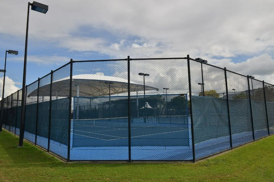 Tennis Court with Metal Fence — Fences in Bentley Park, QLD