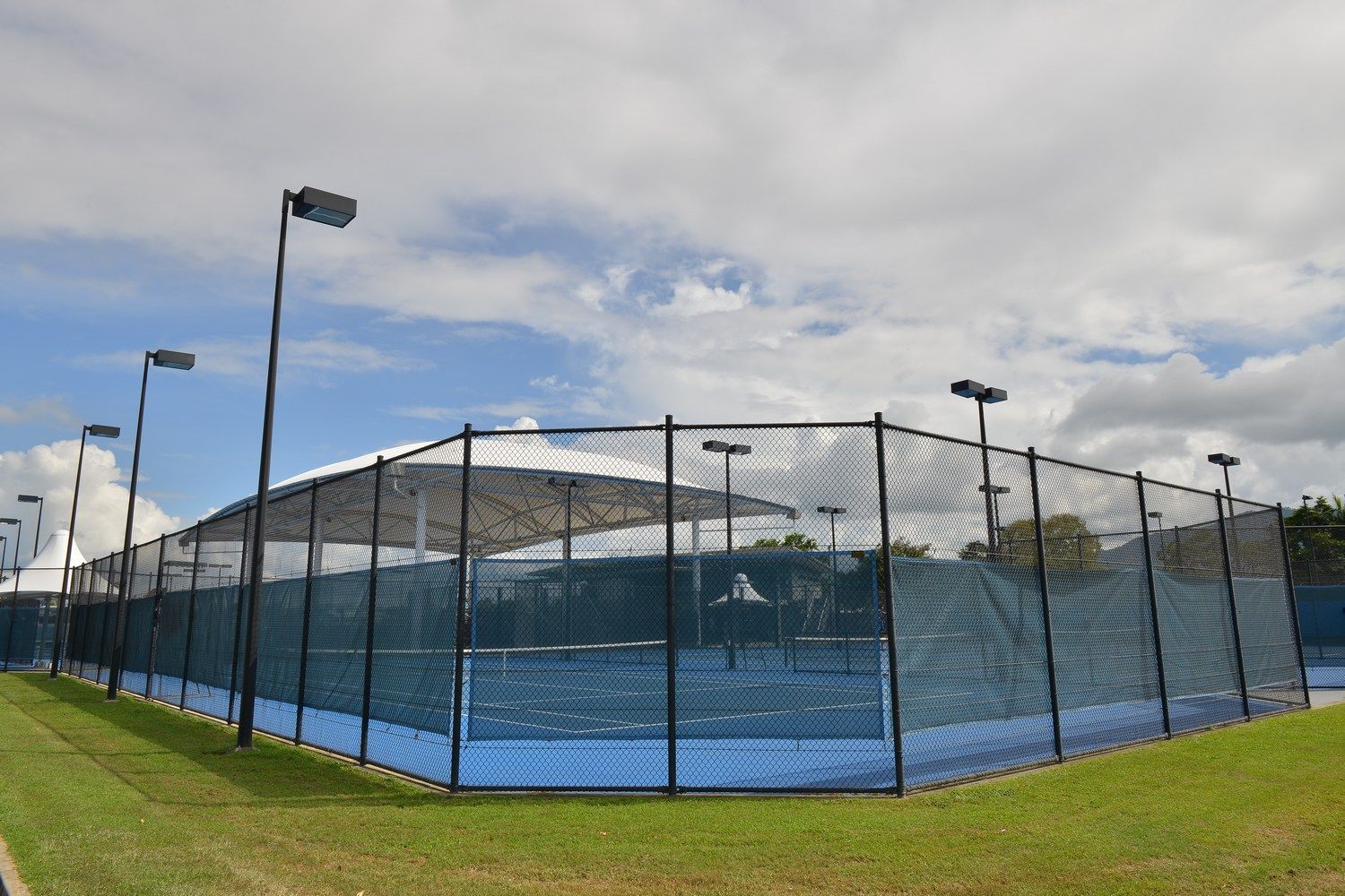 Sports Complex Coated Wire Fence — Plastic Fencing in Bentley Park, QLD