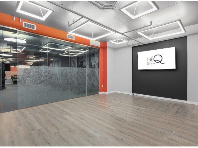 Fitness center at The Q.