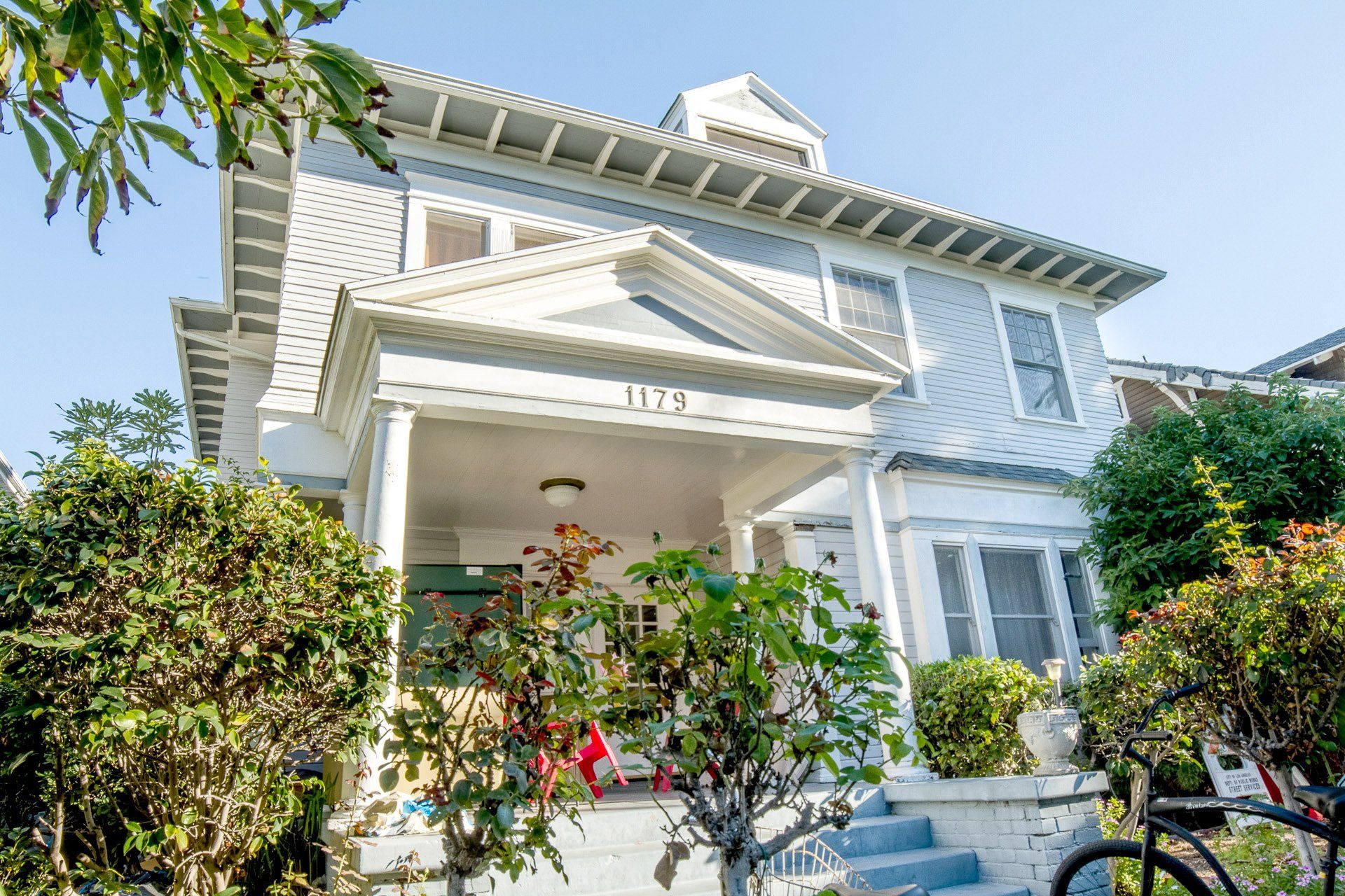 This image shows the white color house