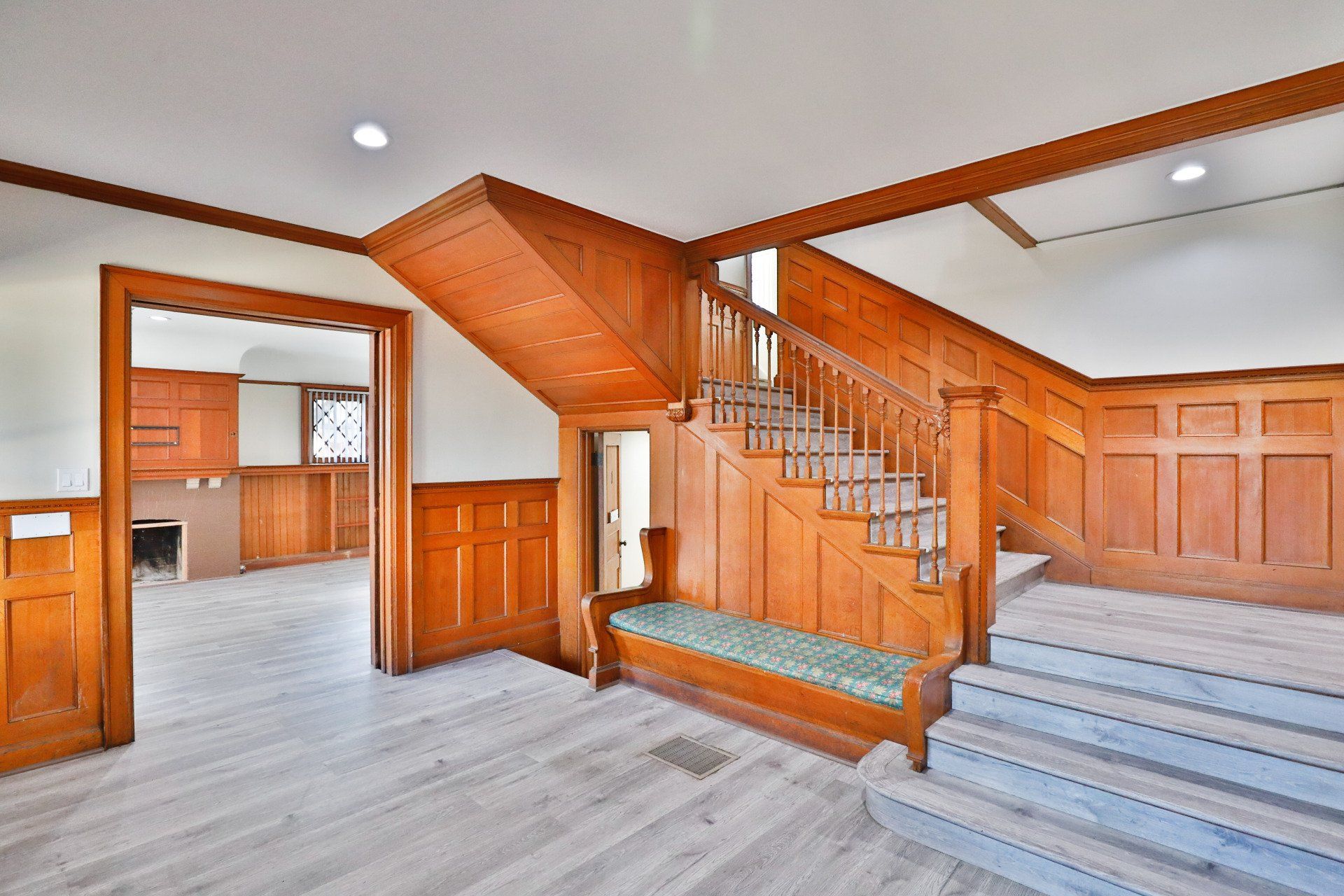 this image shows a stairs of the house with brown background