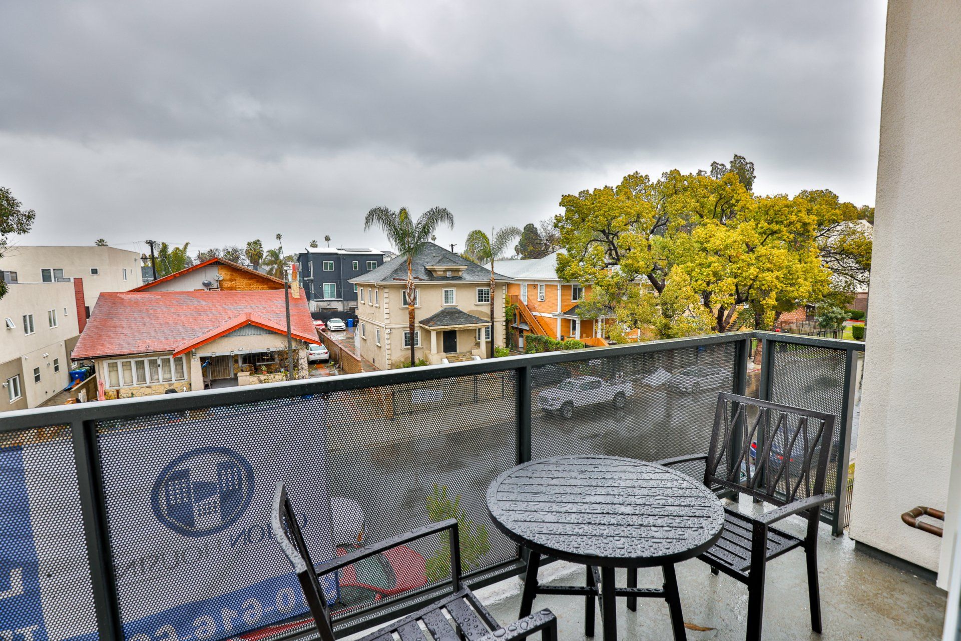 this image shows a sitting place on the roof of a house with grey background
