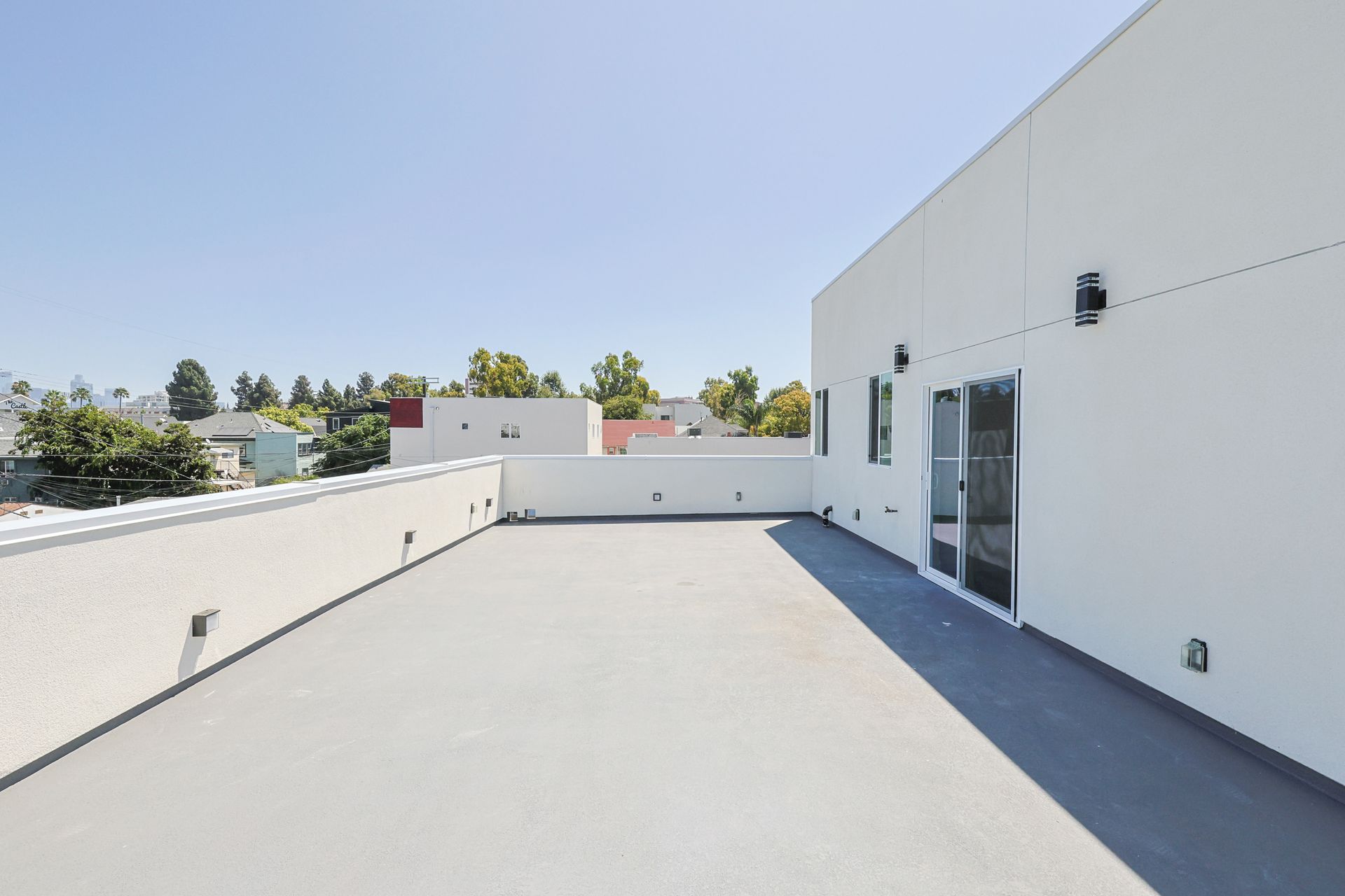 This image shows the roof of the house with blue and white background