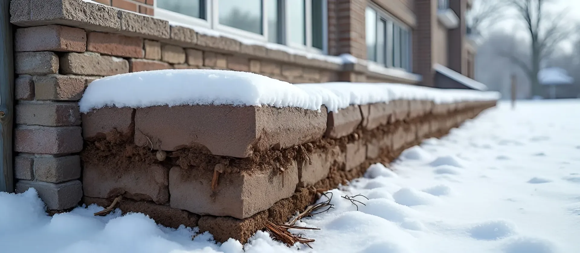 Frost heave damaging retaining wall Breckenridge