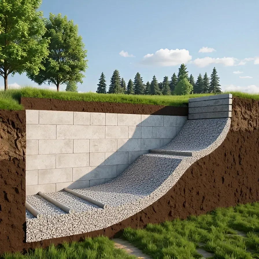Geotextile retaining wall reinforcement in Denver Retaining wall expert
