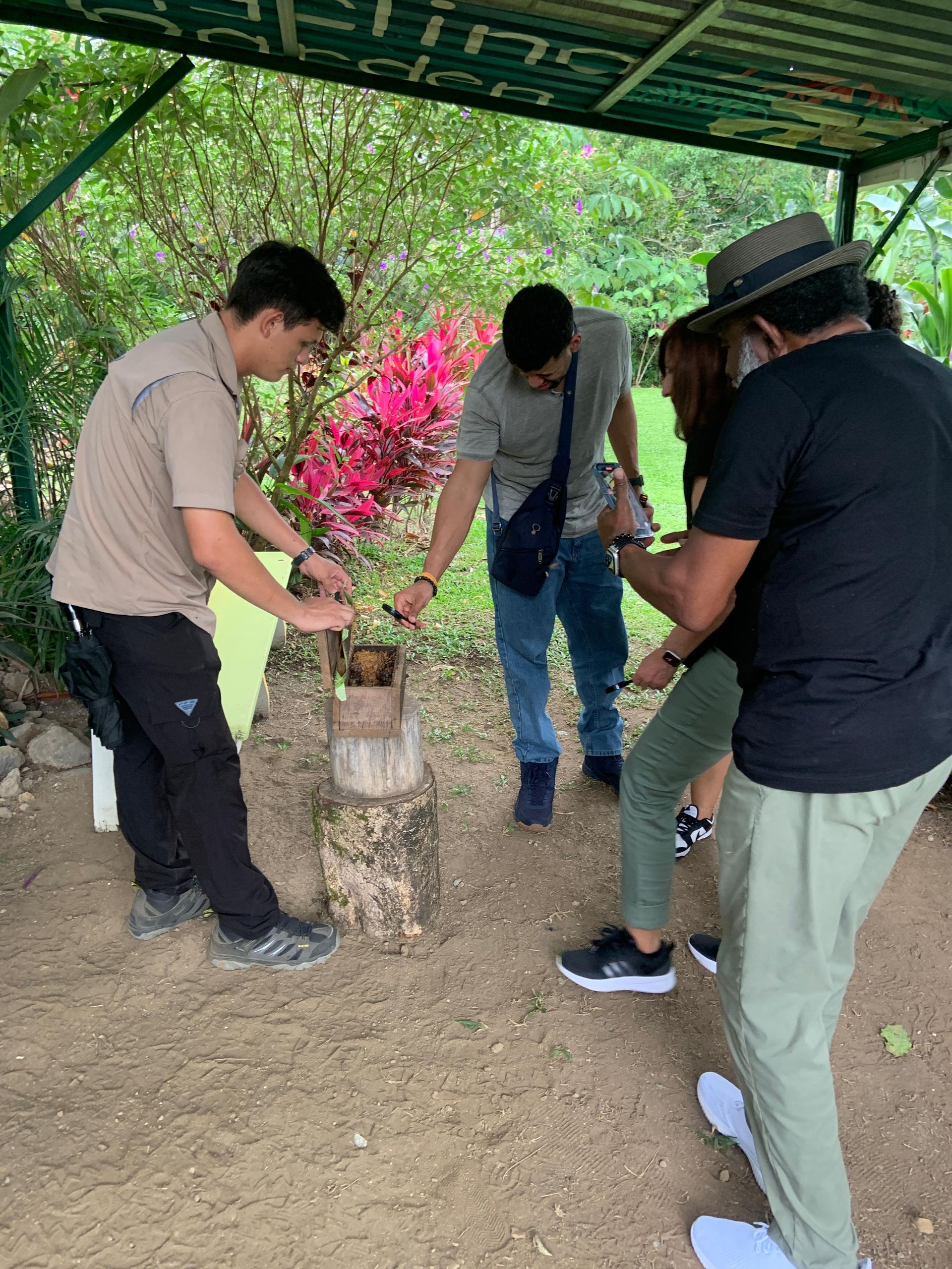 honey tour and pollinators garden in arenal bee garden