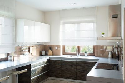 Beige kitchen interior design — Washbasin By Bathtub At Home — Home Improvements in Staten Island, NY