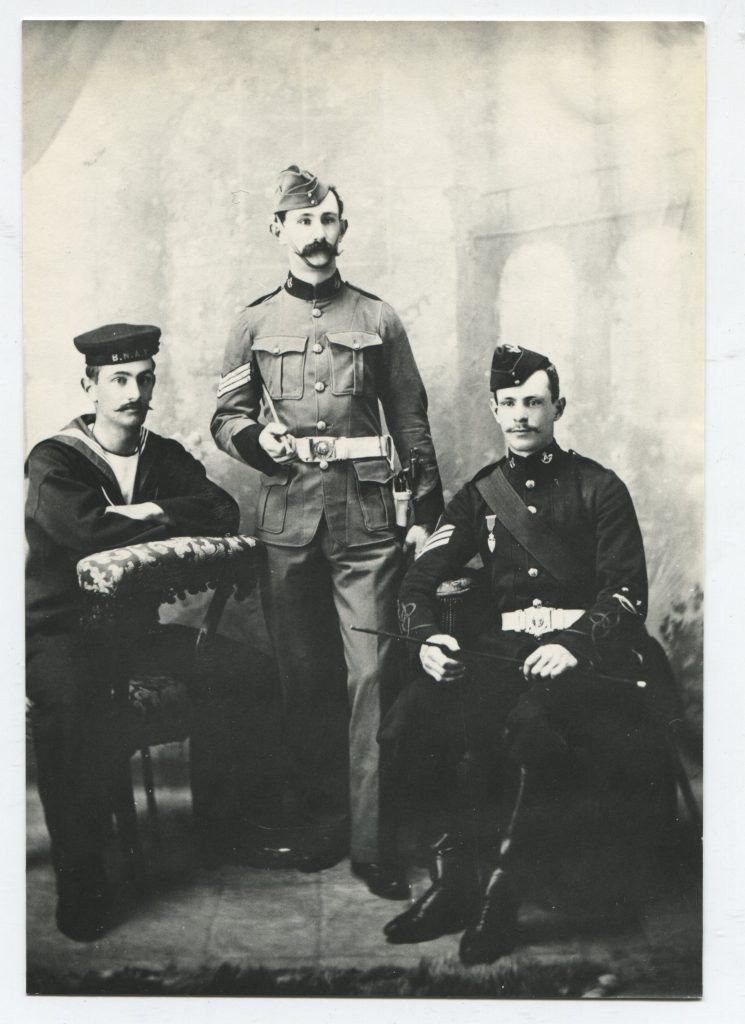 Douglas MacDiarmid's father's three eldest brothers, Arch, Campbell and Alex (circa 1900).
