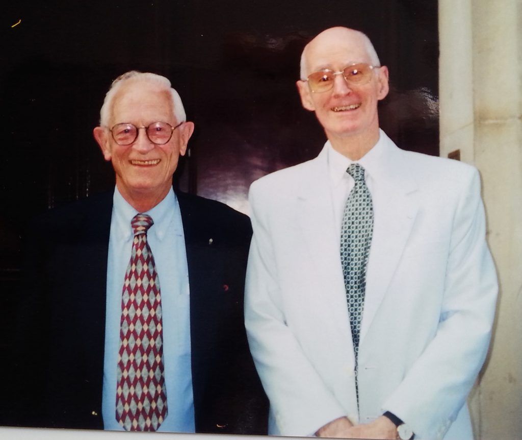 MacDiarmid cousins Alan and Douglas in Paris, 26 July 1998.