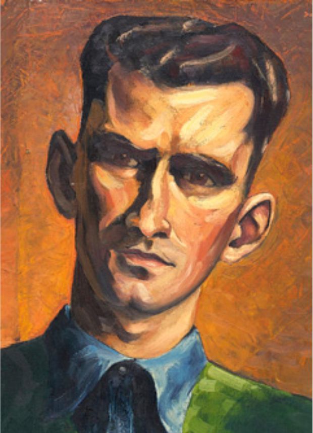 Detail of Douglas MacDiarmid  Self-portrait 1949-50, Oil on canvas