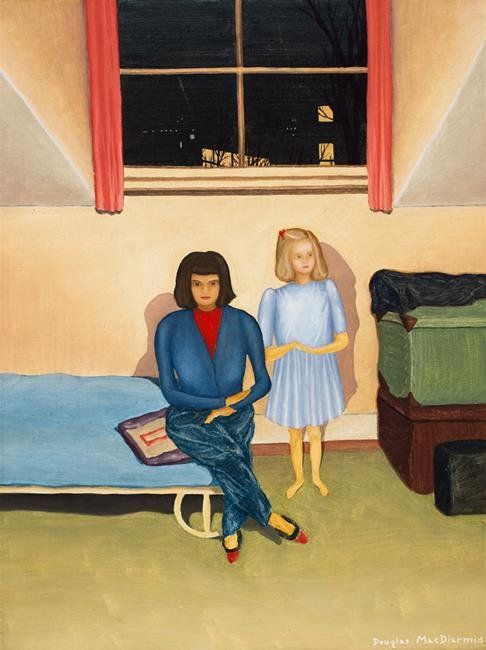 Marjorie Mitchell London (1946) by Douglas MacDiarmid (sold as Children in room at night). Lark Family Collection, Wellington.