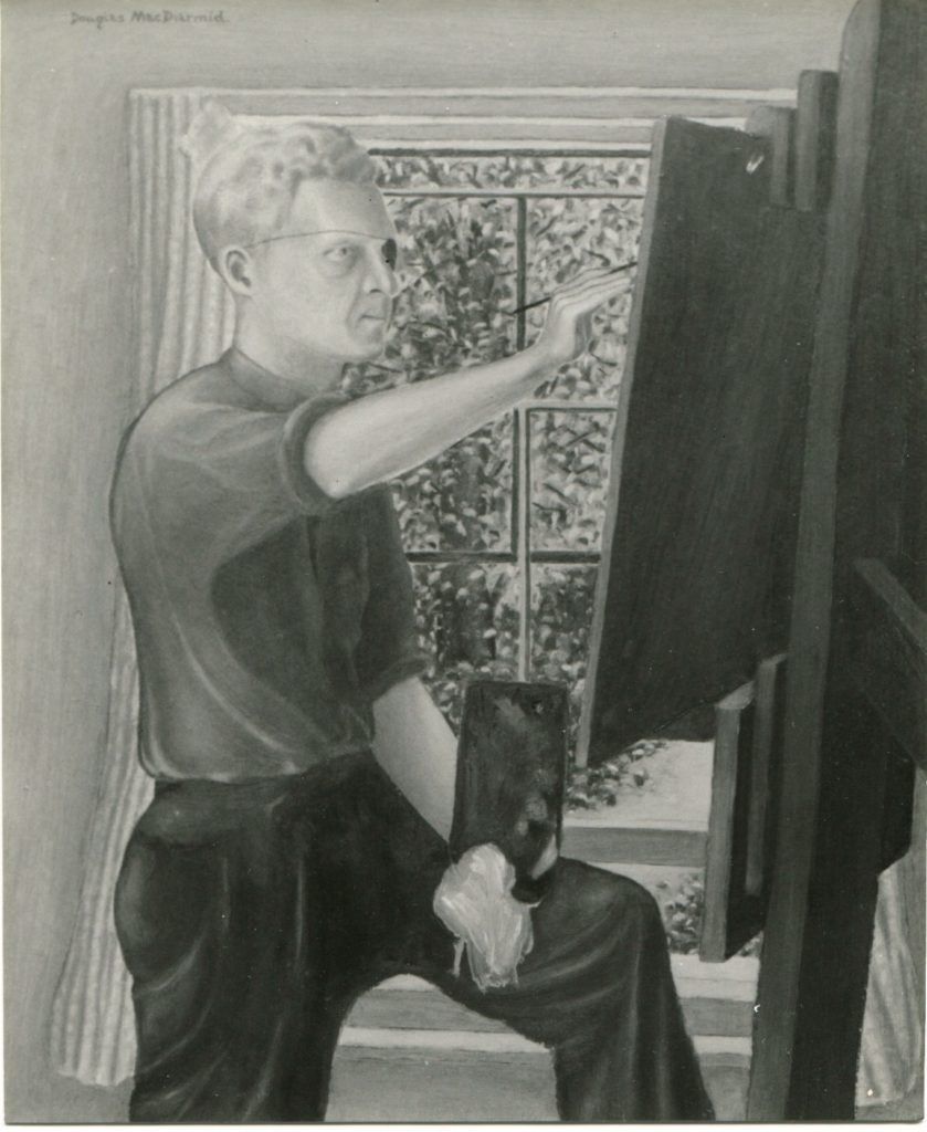 Maurice Sochachewsky at his easel, 1948