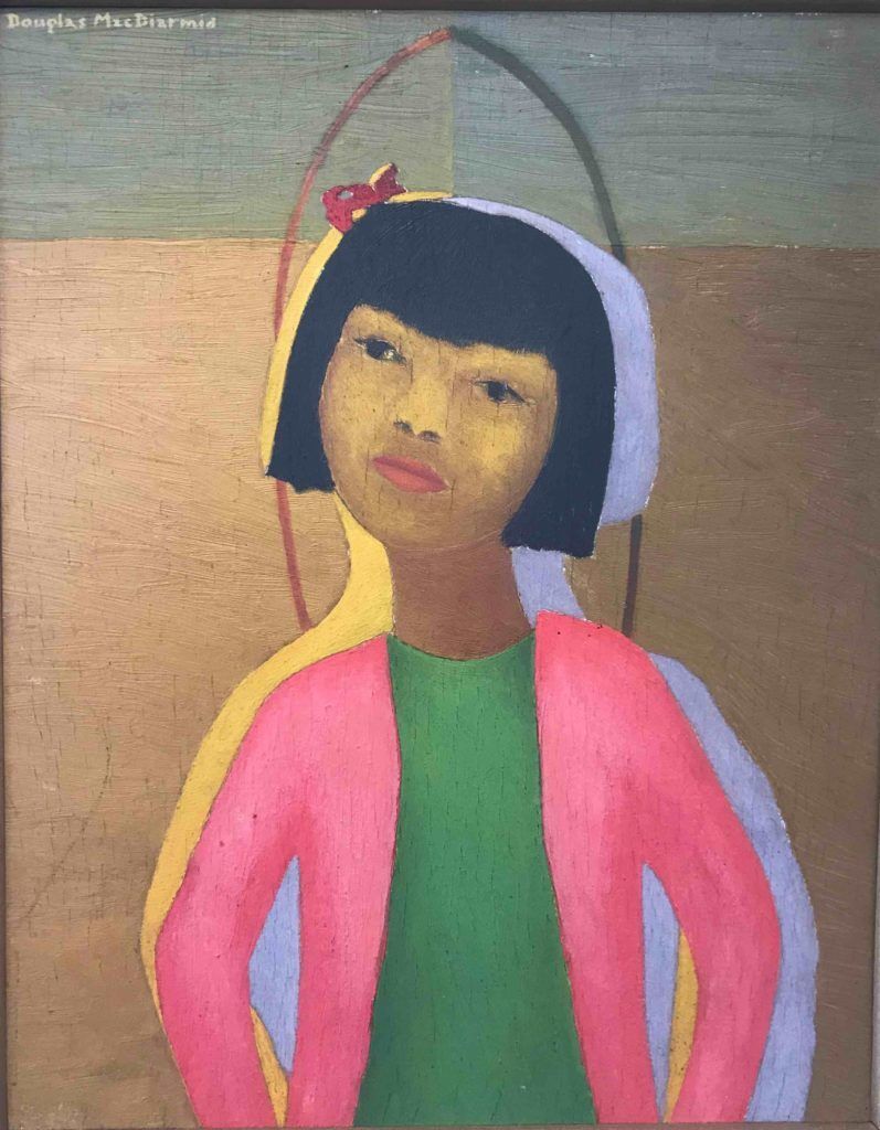 Untitled Chinese girl 1950 by Douglas MacDiarmid. Oil. Private collection, Wellington.
