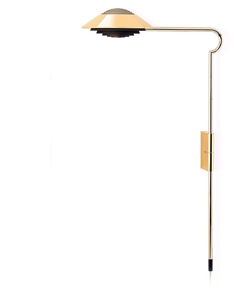 a picture of a wall light on a white background .