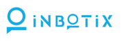 Um logotipo azul e branco para uma empresa chamada inbotix