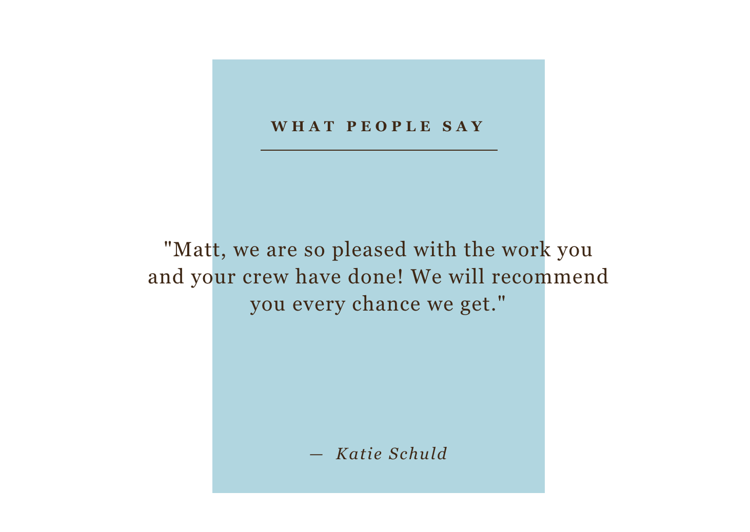 A poster that says what people say on it