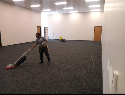 Cleaning a Carpet in a Wide Room