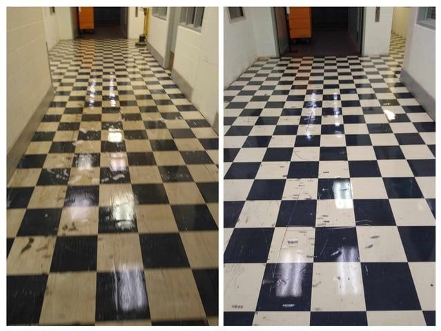Before and After Tile Floor Cleaning