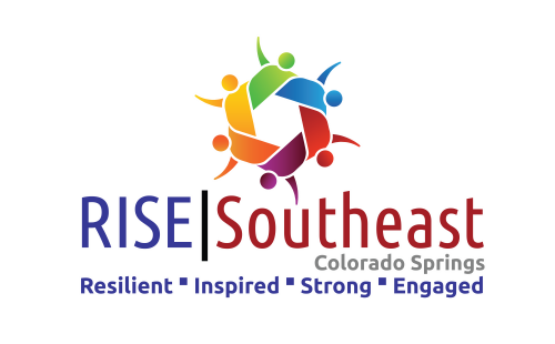 Colorful logo for rise southeast colorado springs.