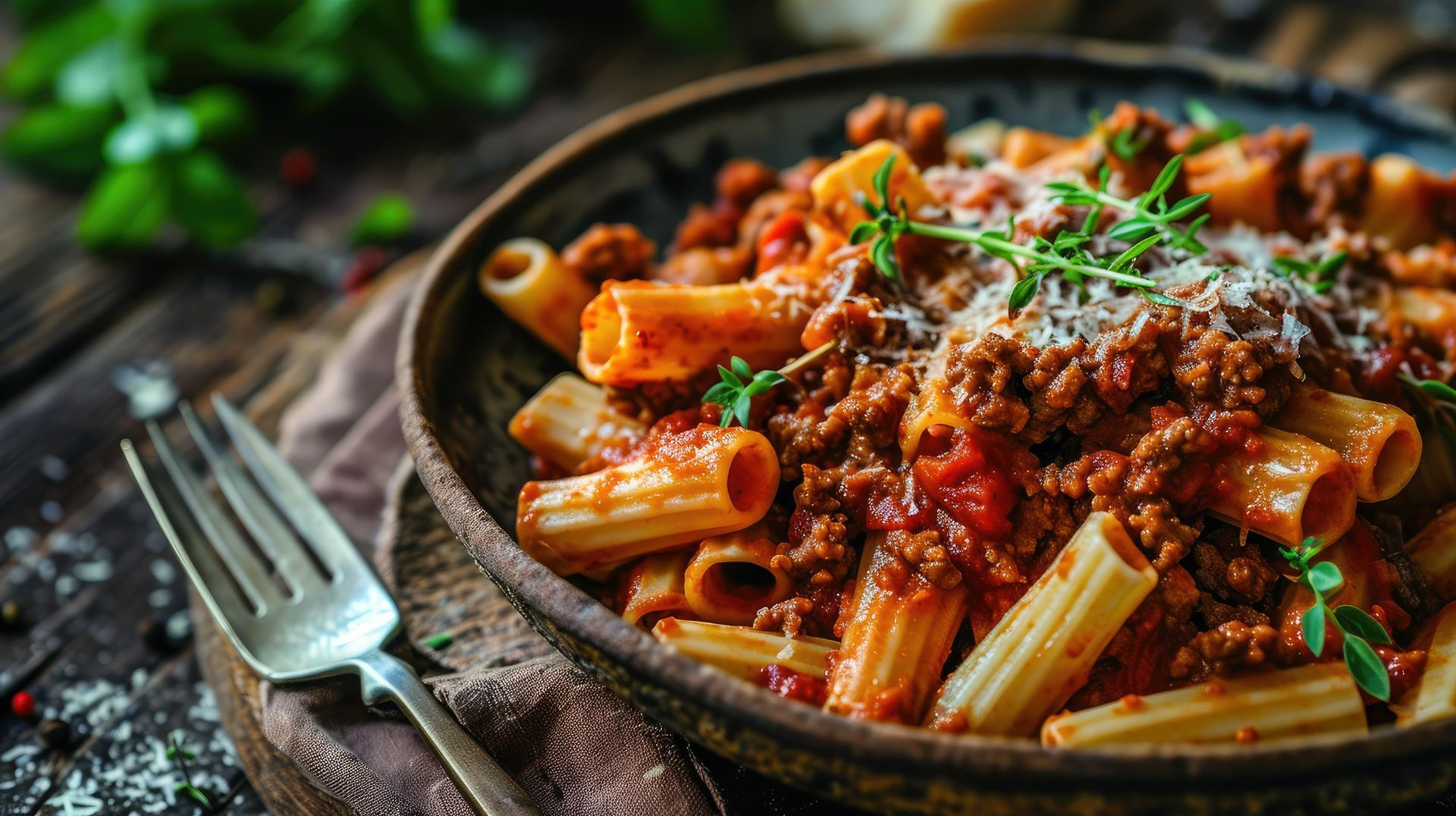 Pasta with meat sauce