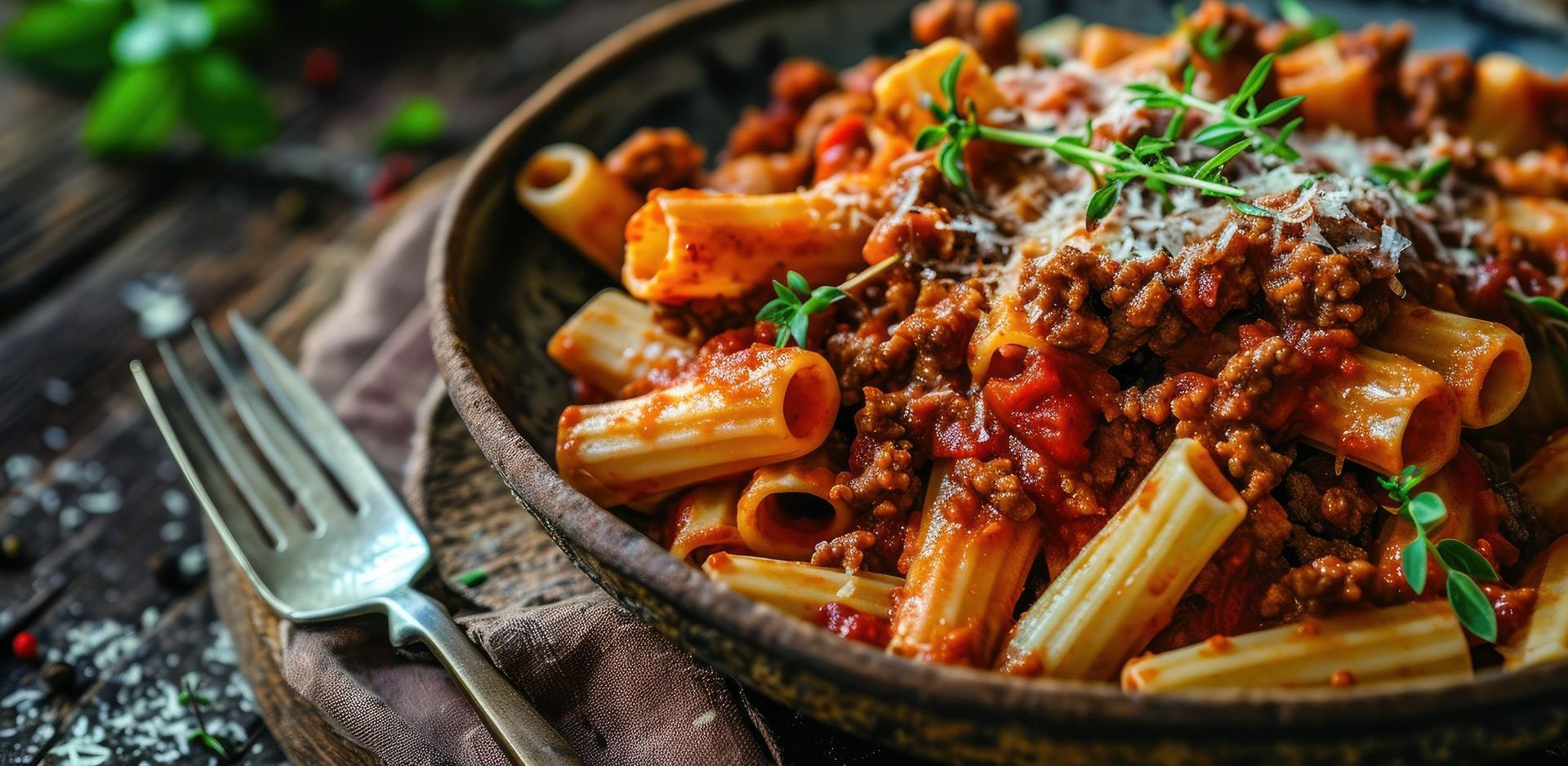 Pasta with meat sauce Pasta with meat sauce