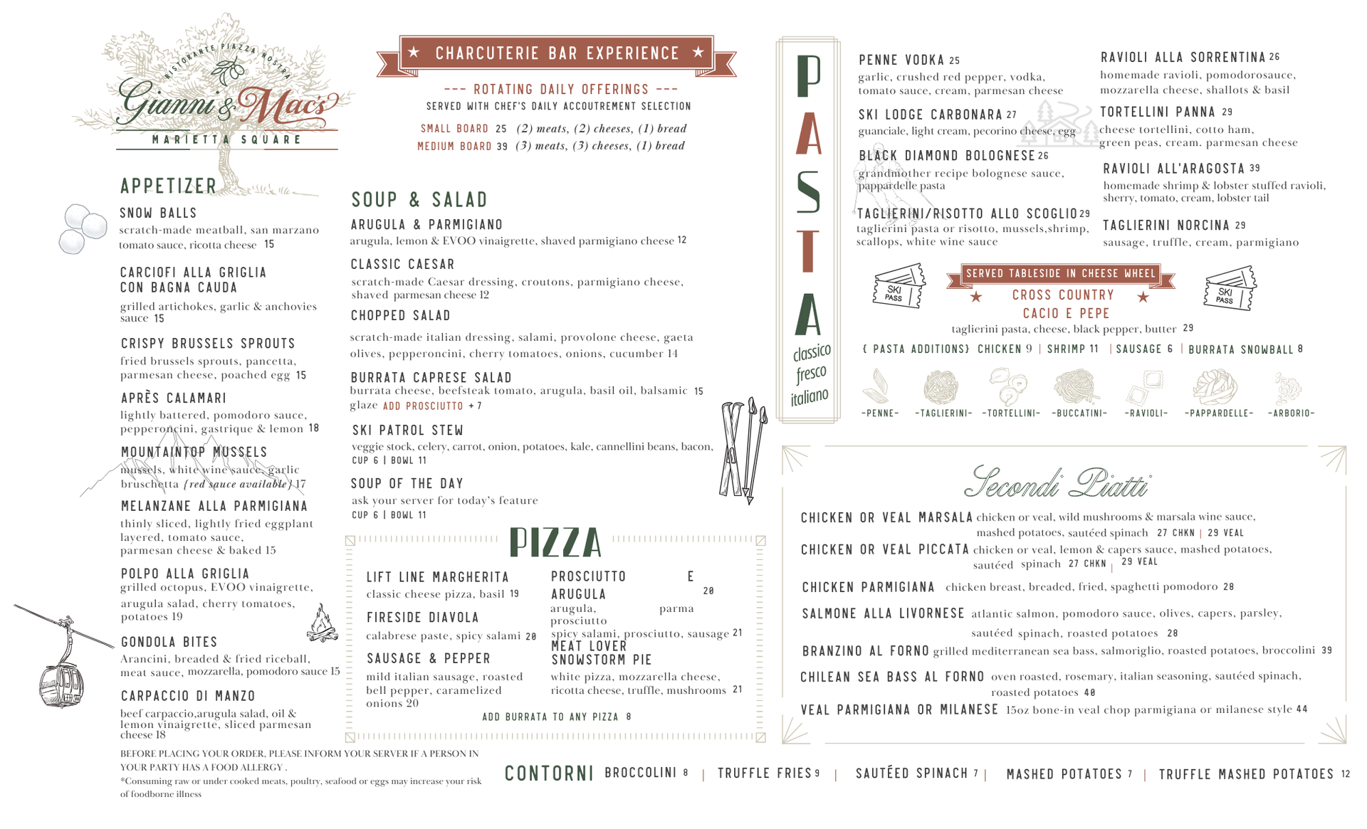 Dinner Menu | Gianni & Mac's Ristorante