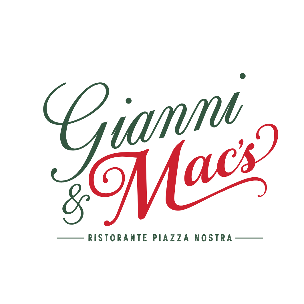 The logo for gianni and mac 's ristorante piazza nostra