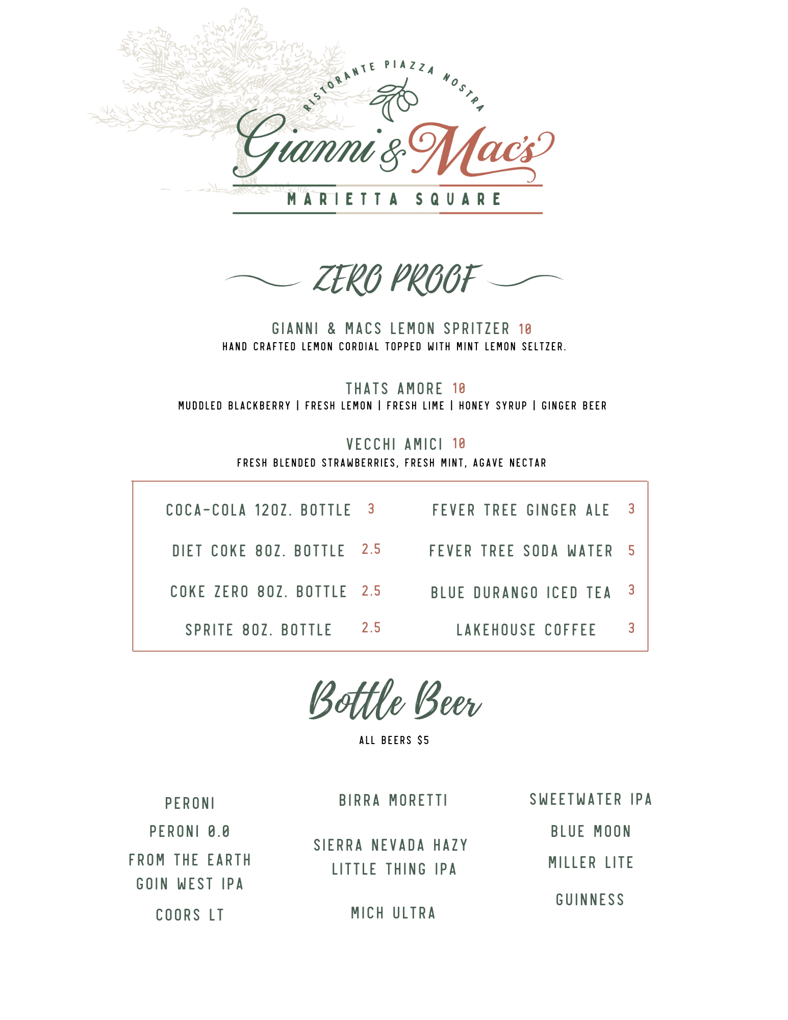 Drink Menu 
