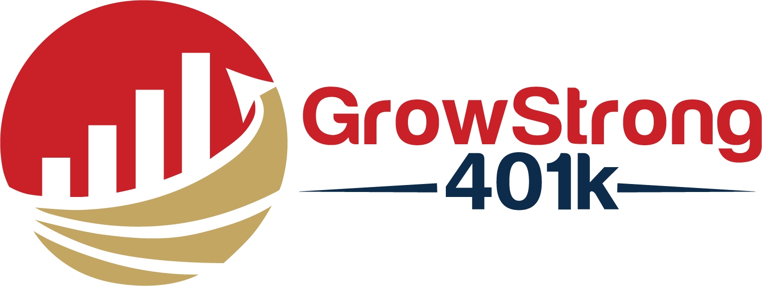 A logo for a company called growstrong 401k.