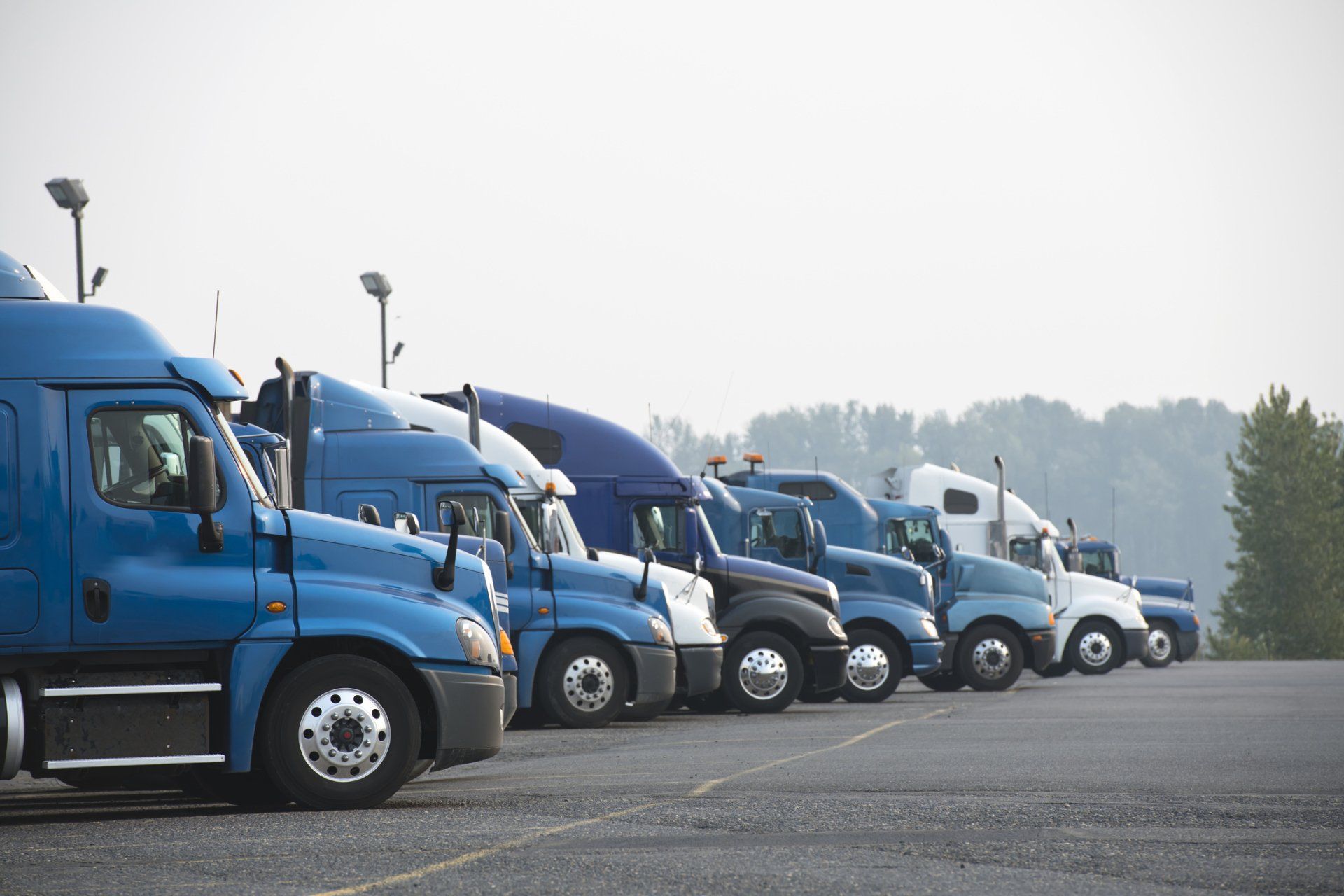 Fleet of Semi-Trucks - PYA Insurance Brokerage in Ontario, CA