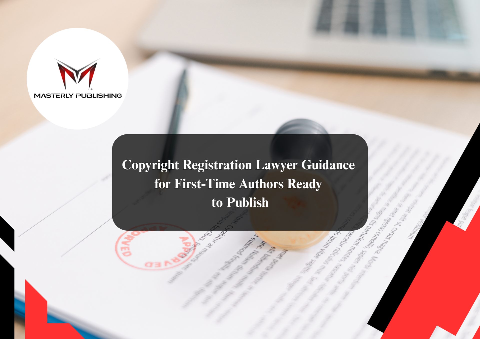 Copyright lawyer reviewing documents for registration.