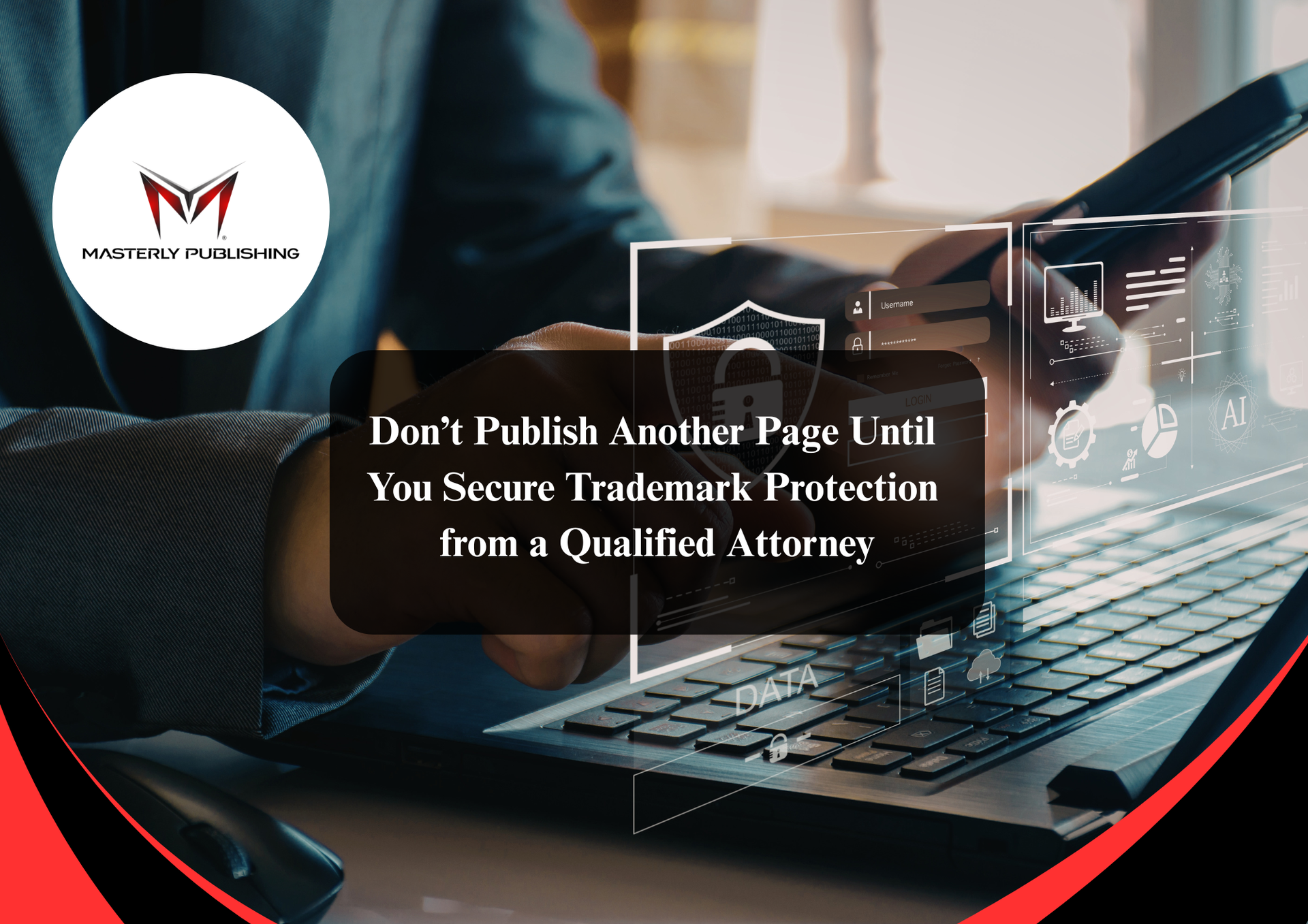 Trademark attorney assisting client with trademark registration process