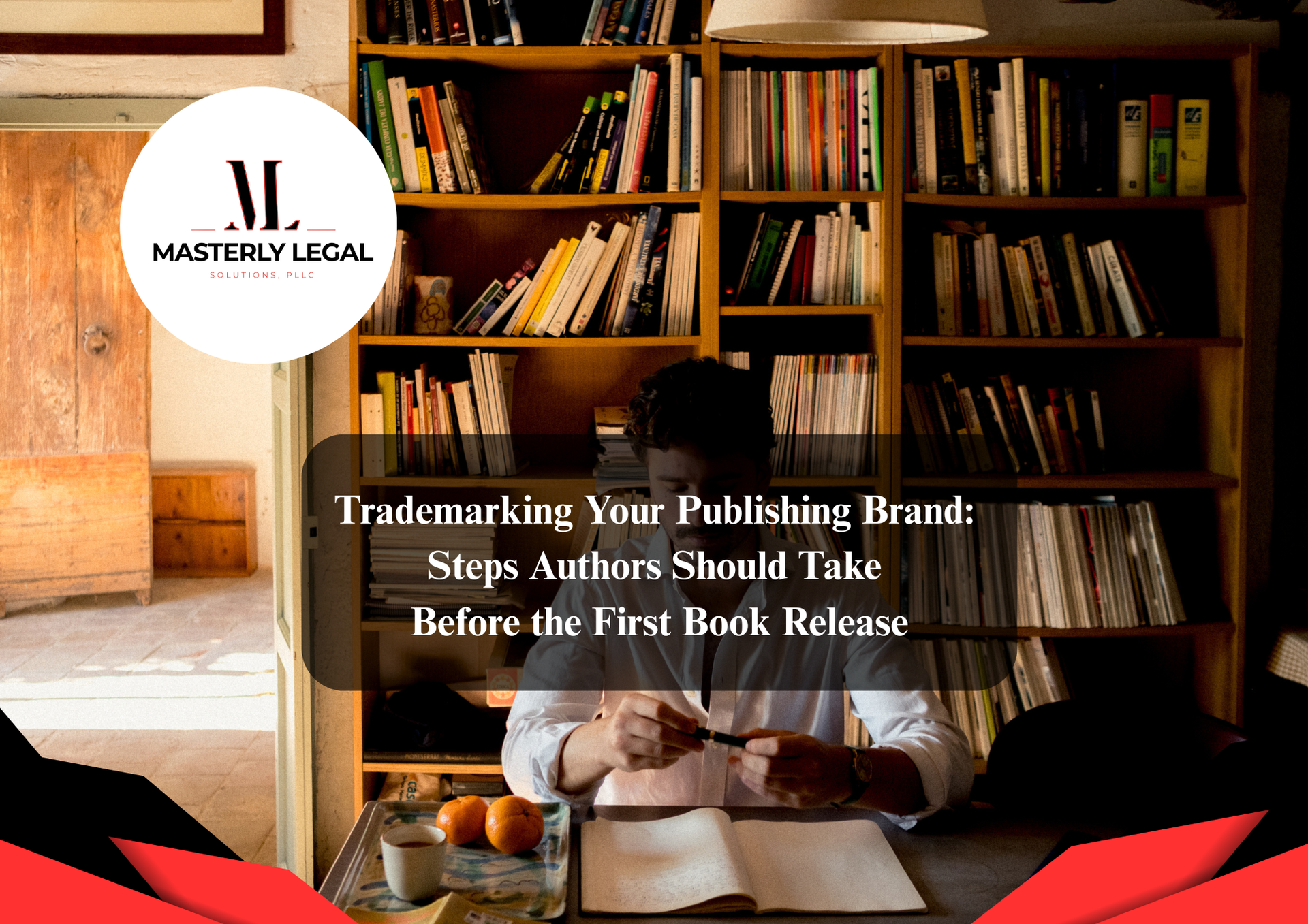 Trademark lawyer helping register a brand name.