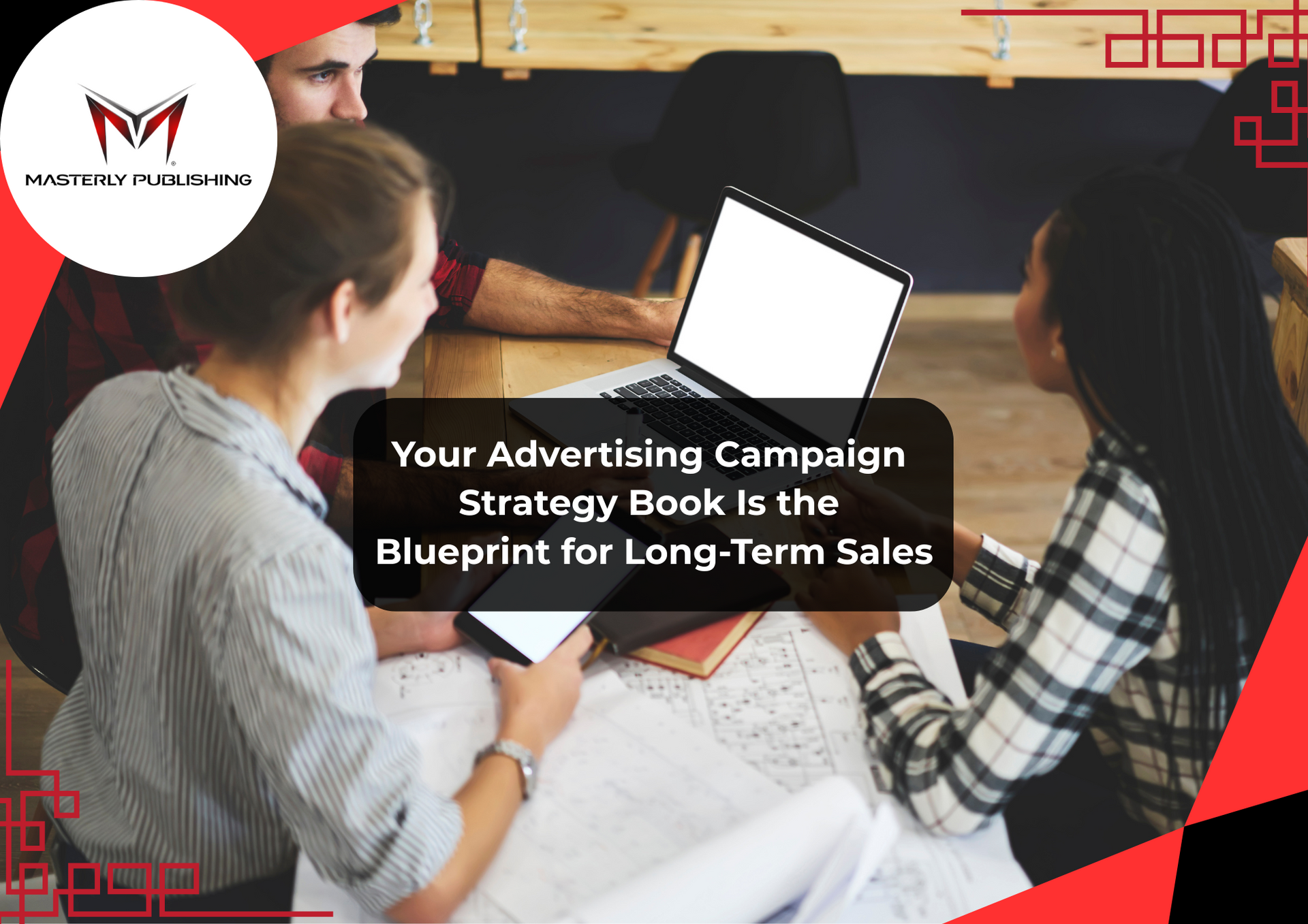 Cover of a book on advertising campaign strategy with charts and marketing icons.